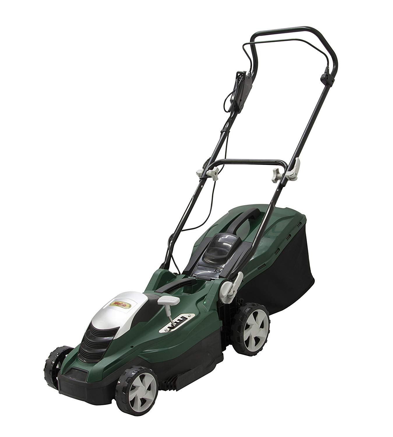 Webb Classic WEER40 Electric Rotary Lawnmower with 5 Cutting Heights, 40cm Cutting Width and 50L Collection Bag - 3 Year Guarantee