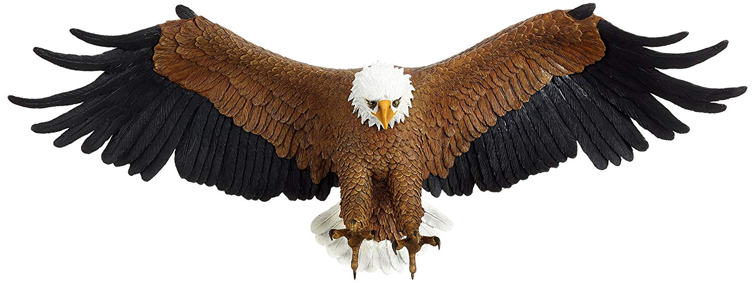 Design Toscano DB43006 Freedom's Pride American Bald Eagle Patriotic Wall Sculpture, Large 78.75 cm, Polyresin, Full Color