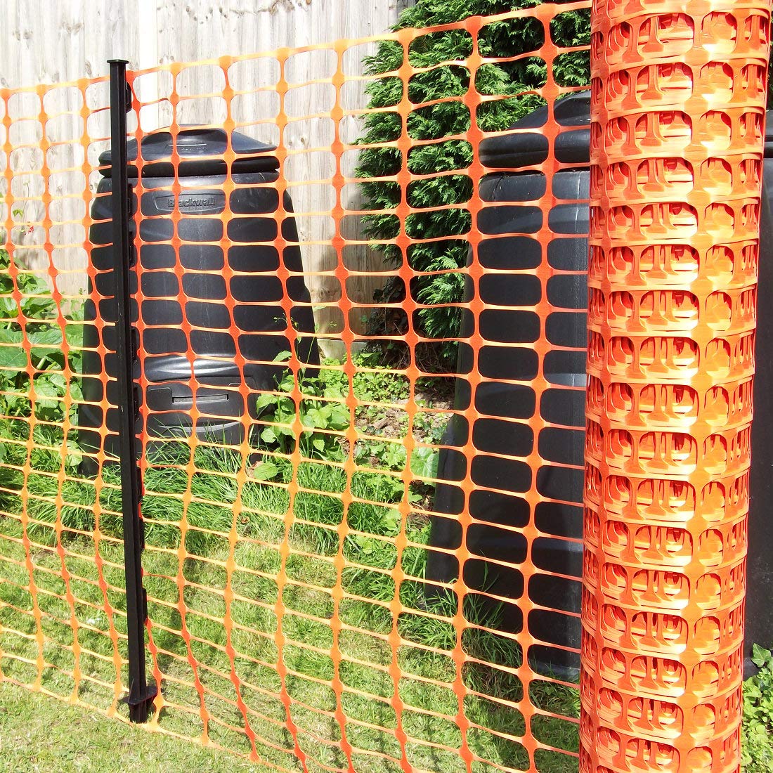 Orange Barrier Fencing Plastic Mesh Safety Netting Standard - 50m Roll. Construction Industry Standard by True Products - Image 3
