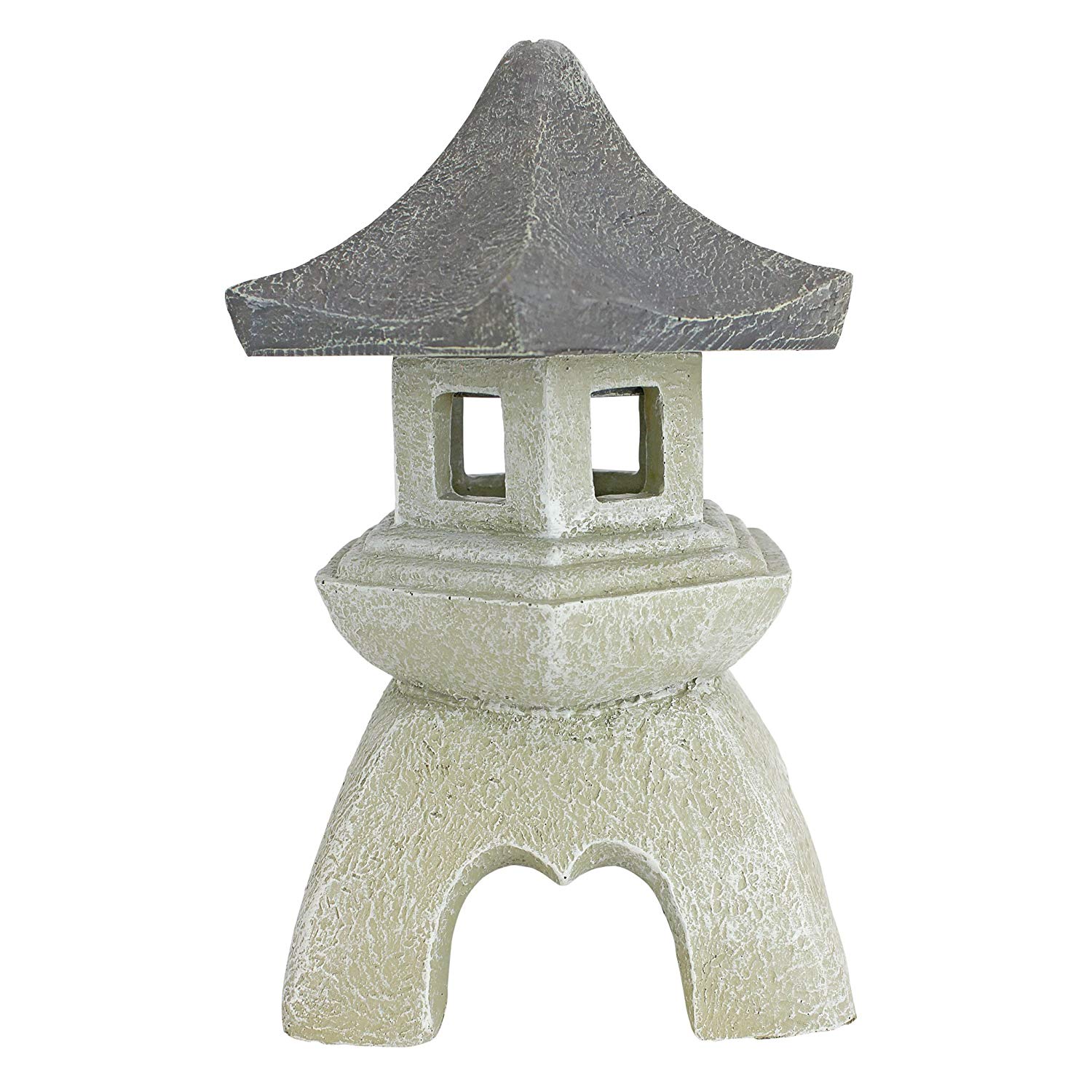 Design Toscano NG29869 Asian Decor Pagoda Lantern Outdoor Statue, Medium 25.5 cm, Polyresin, Two Tone Stone, White - Image 2