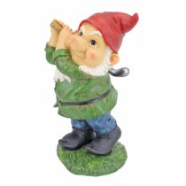 Design Toscano QM2458200 Bigey Burt Funny Golfing Garden Gnome Statue, 30 cm, Polyresin, Full Color