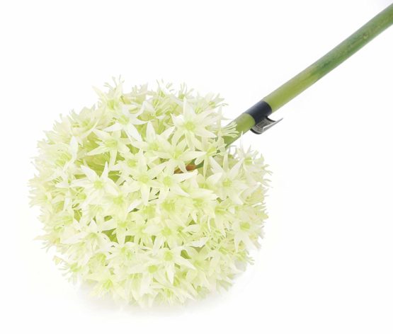 Floral Elegance Artificial 89cm Single Stem White Allium Flower - Image 3