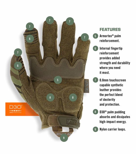 Mechanix Wear - M-Pact Multicam Gloves (Large, Camouflage) - Image 3