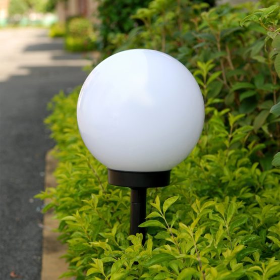 Green Blue Solar LED Light Garden Freestanding Lamp Ball Round White Multicolor (White 1 pcs - 15cm) - Image 3