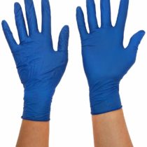 SHIELD HEA00570 Powder-Free Gloves, Vinyl, Large, Blue (Pack of 100)