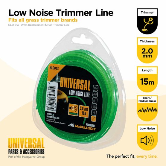 UNIVERSAL NLO013 Low Noise Trimmer Line For All Line Grass Trimmers, 2.0 mm x 15 m - Image 2