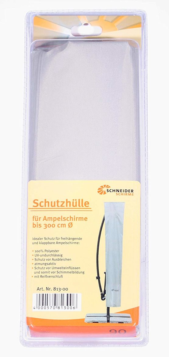 Schneider protective cover for cantilever umbrellas, silver-gray, up to 300 cm Ø (without rod) - Image 3