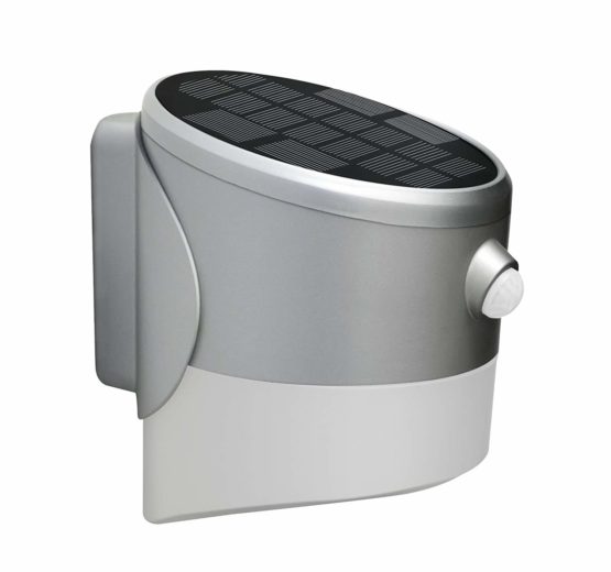 Luceco Solar Guardian Wall Light Outdoor, with PIR Motion Sensor, 2 Watts, Grey - Image 3