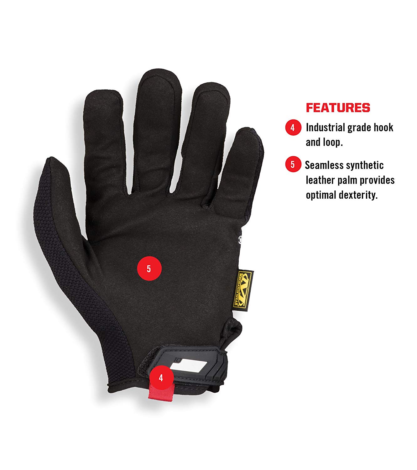 Mechanix Wear - Original Work Gloves (Medium, Black) - Image 3
