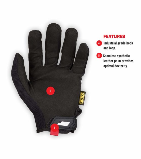 Mechanix Wear Unisex Adult Original Gloves, Yellow, X-Large - Image 3