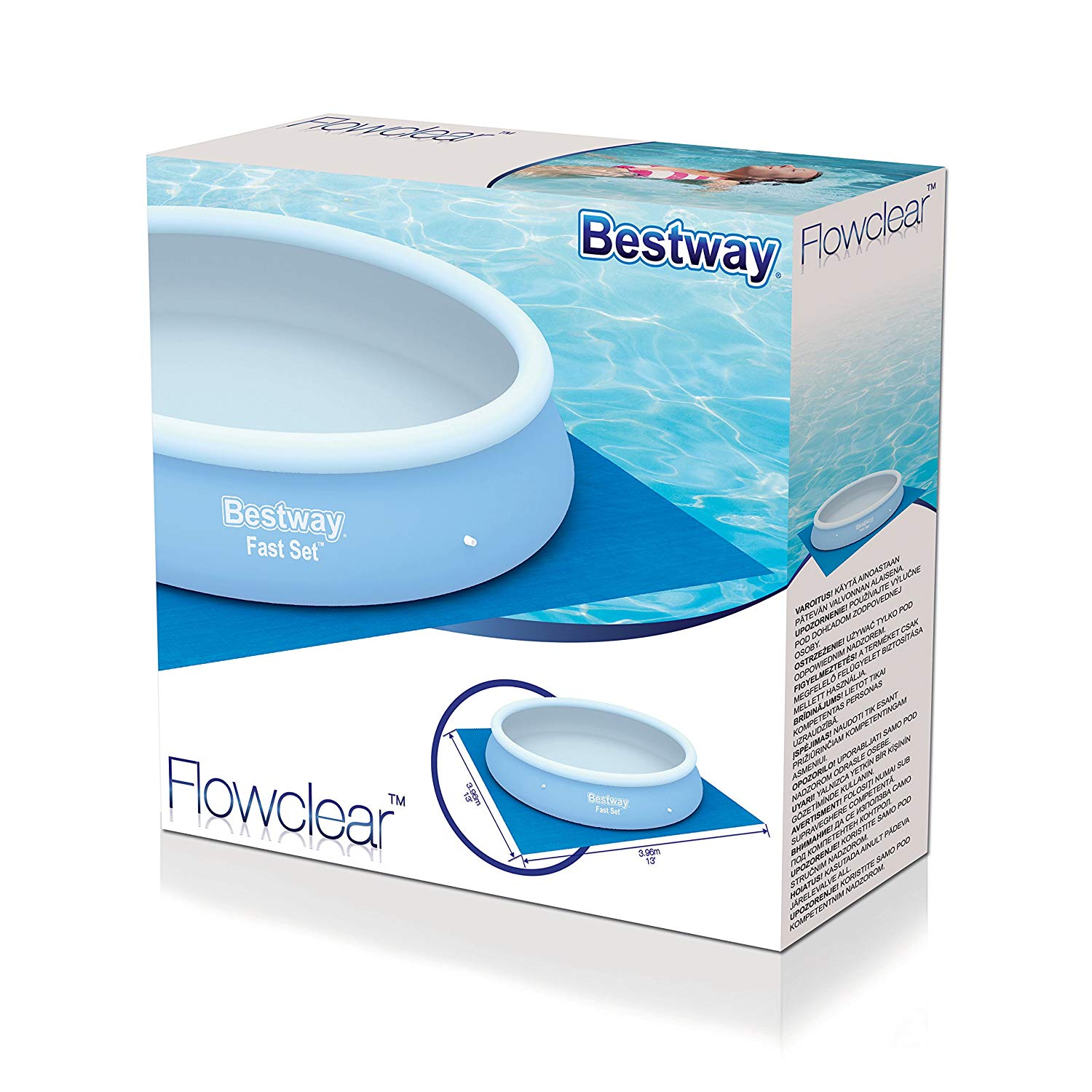 Bestway Ground Cloth Swimming Pool Floor Protector, 13 x 13 ft - Image 2
