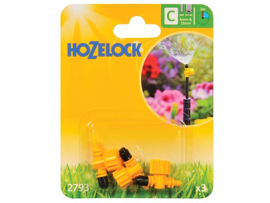 Hozelock 4/13 mm 90 Degree Adjustable Micro Jet (Pack of 3)