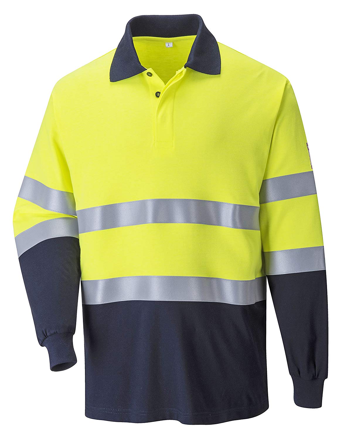 Portwest Workwear Mens FR Hi-Vis 2-Tone Polo Shirt