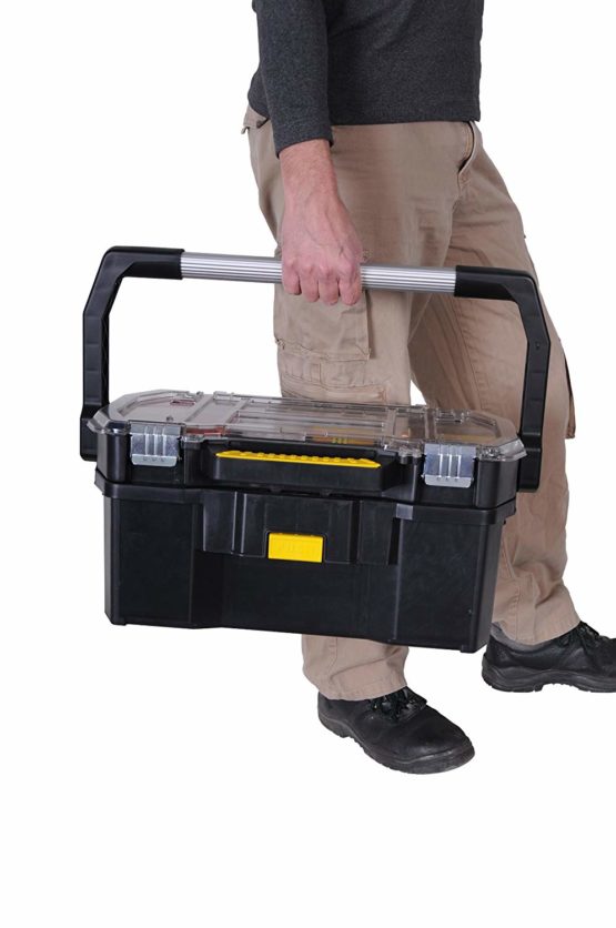 STANLEY Toolbox Tote Plus Storage Organiser, Heavy Duty Metal Latch, Removable Dividers, 19 Inch, STST1-70317 - Image 4