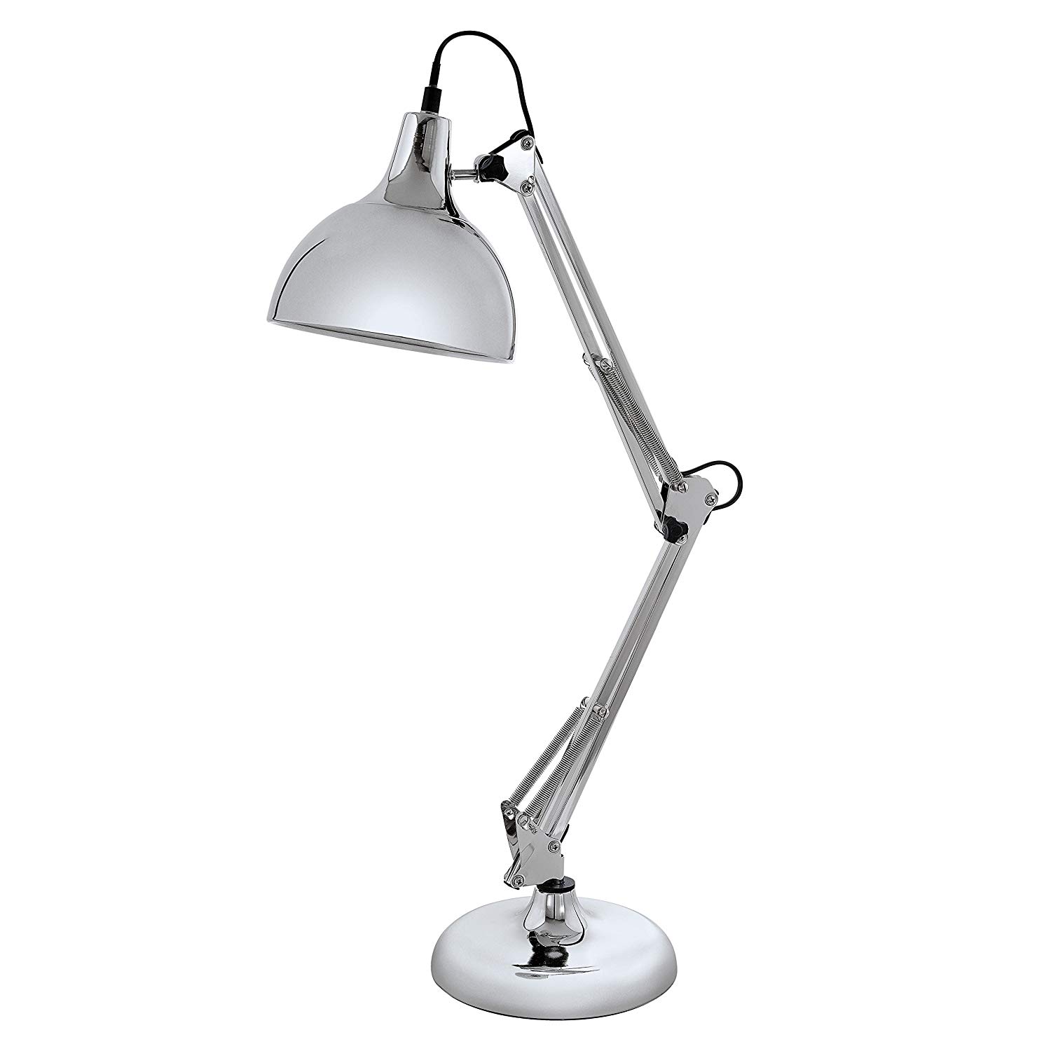 EGLO 94702 E27 Modern Chrome Adjustable Desk Lamp 'BORGILLIO'