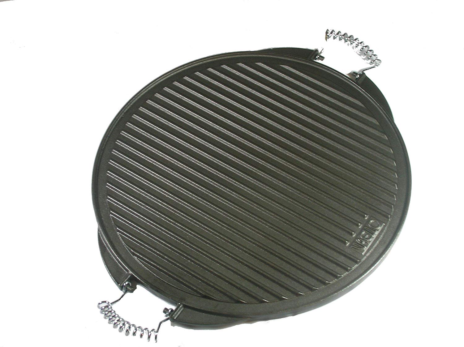 Vaello La Valenciana 3452 Cast Iron Griddle Round Plate, 53 cm, Silver
