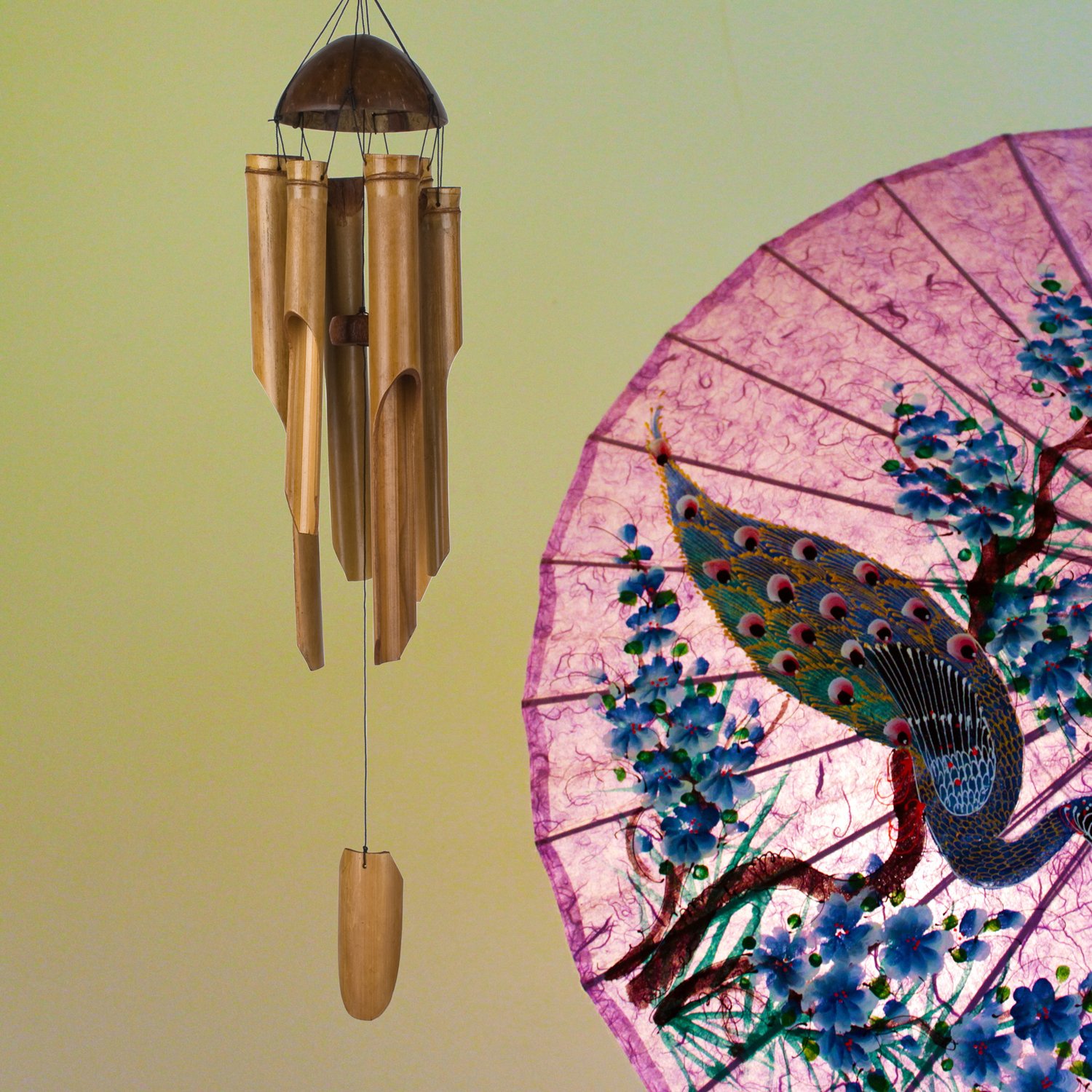 Woodstock Chimes Half Coconut Bamboo Chime - Image 2