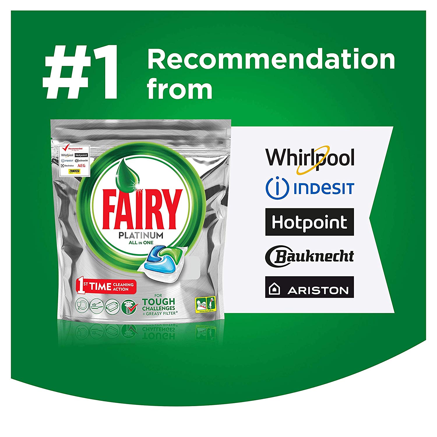Fairy Platinum Dishwasher Tablets, 70 Tablets - Image 3