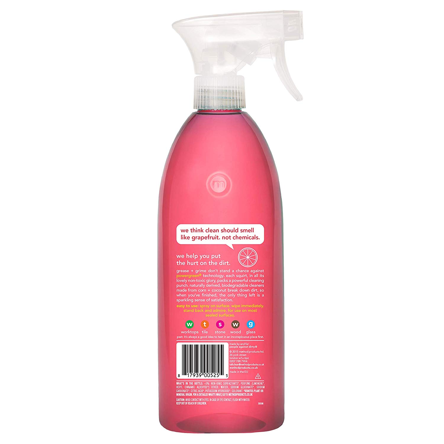 Method All Purpose Surface Cleaner Pink Grapefruit 828 ml (Pack of 8
