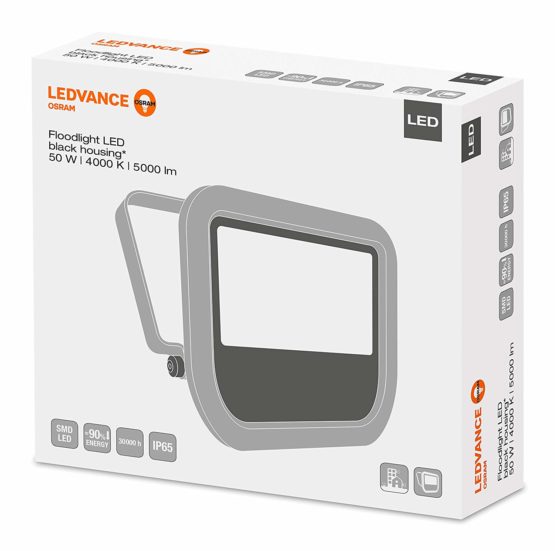 LED Vance LED Projector Flood Light, Black (Cool White, I, IP65, Polycarbonate), 50 W - Image 2