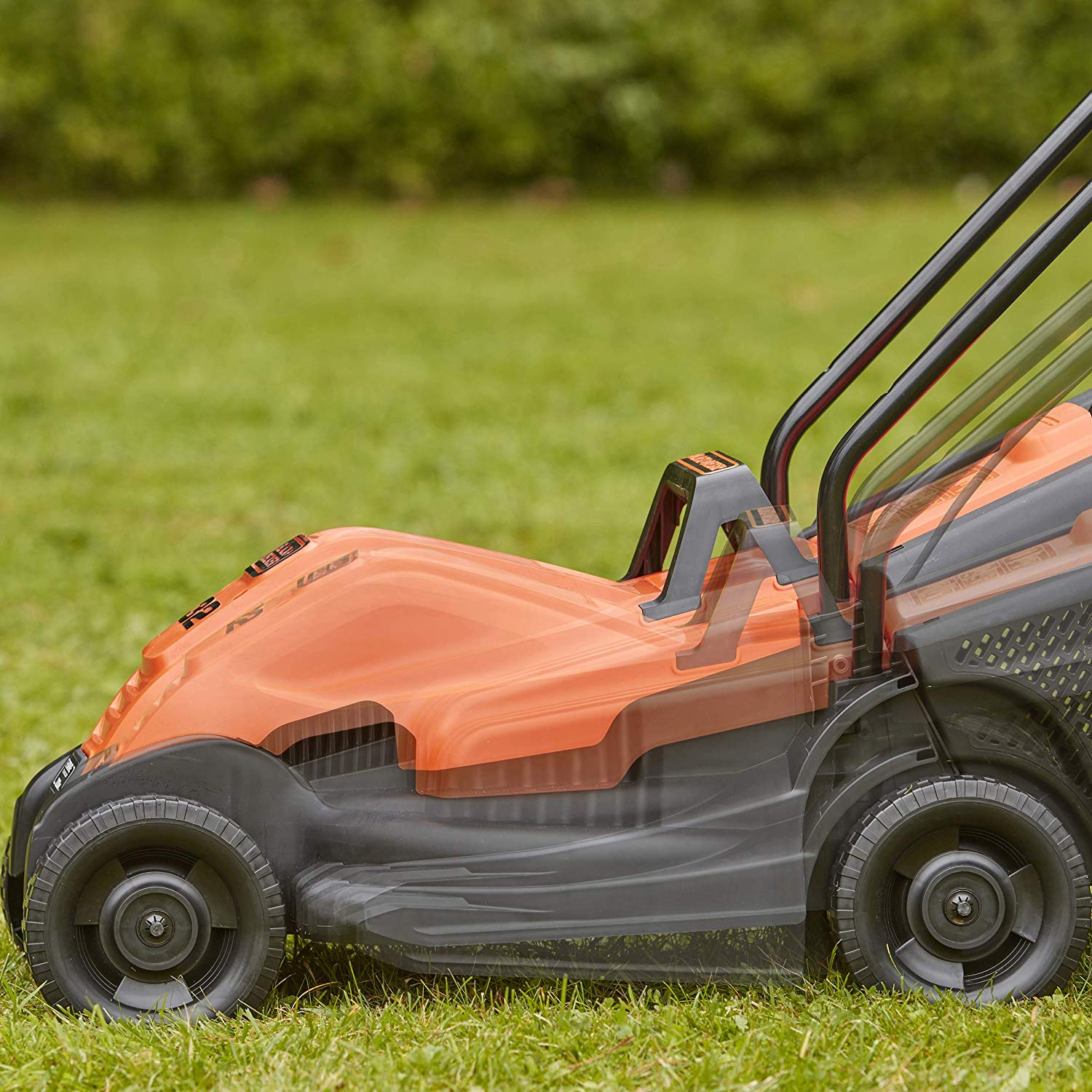 BLACK + DECKER BEMW451BH-GB Lawn Mower with Bike Handle, 1200 W, 240 V, Black, 32 cm - Image 4