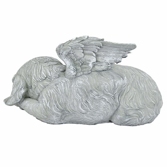 Design Toscano QL6079 Dog Angel Pet Memorial Grave Marker Tribute Statue, 25.5 cm, Polyresin, Stone Finish - Image 4