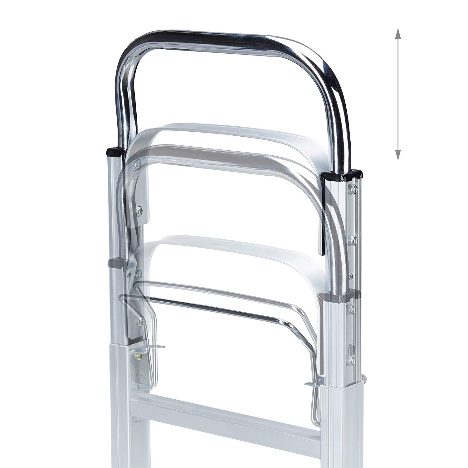 Relaxdays Hand Truck for up to 200 kg, Multifunctional Transport Trolley, Lightweight, Professional, Metal, Silver - Image 3