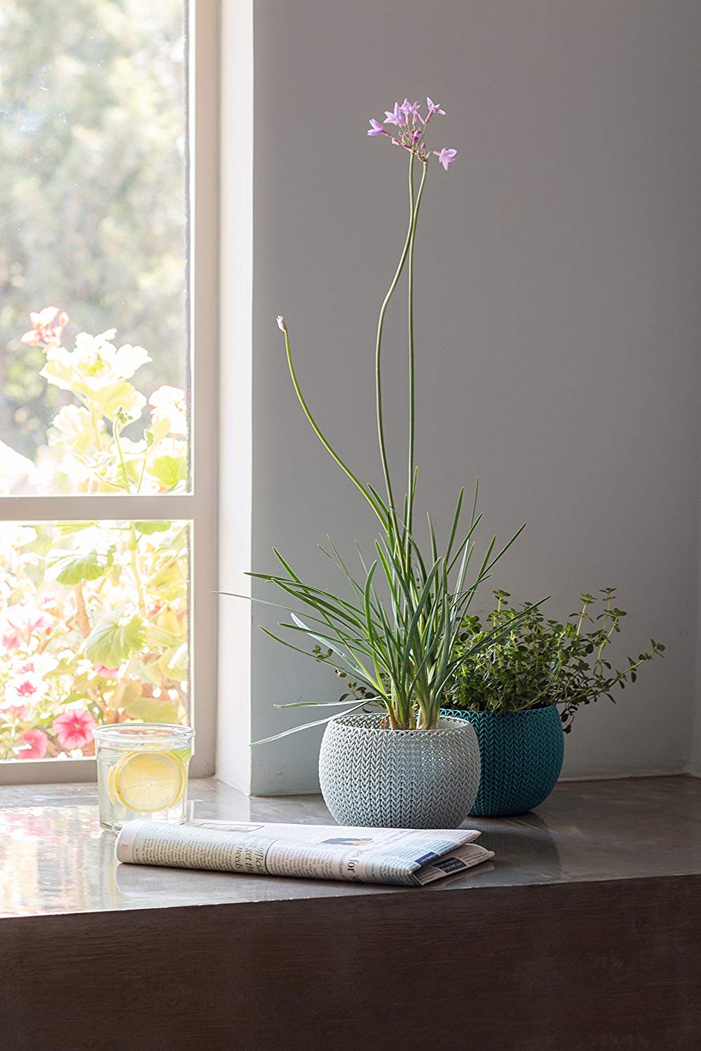 Keter Knit Cozies Trio Set of Planters - Blue - Image 2