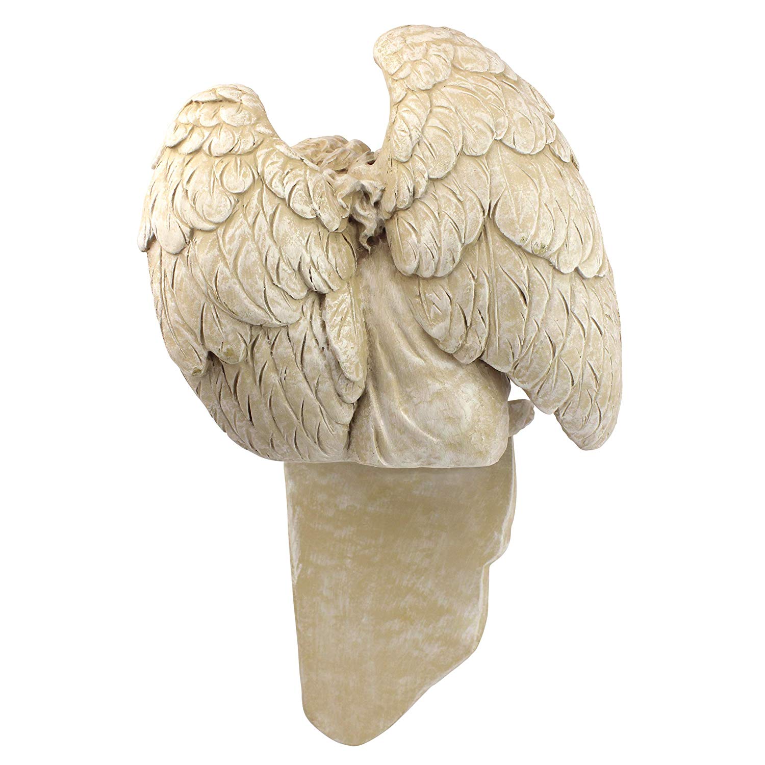 Design Toscano NG34725 Resting Grace Angel Sitting Garden Statue, Medium, 21.5 cm, Polyresin, Ancient Ivory - Image 4