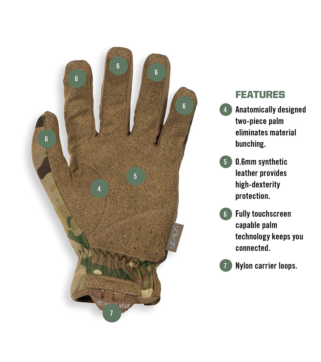 Mechanix Wear - MultiCam FastFit Touch Screen Gloves (Medium, Camouflage) - Image 3