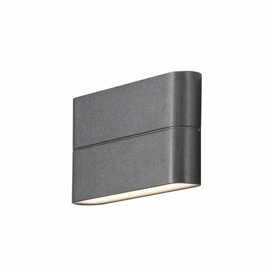 Konstsmide Outdoor Wall Lights/Chieri Big Up Down Modern Outdoor Wall Light/High Power 2 x 3 W LEDs/Opal Acrylic Glass/Aluminium/IP54/Anthracite
