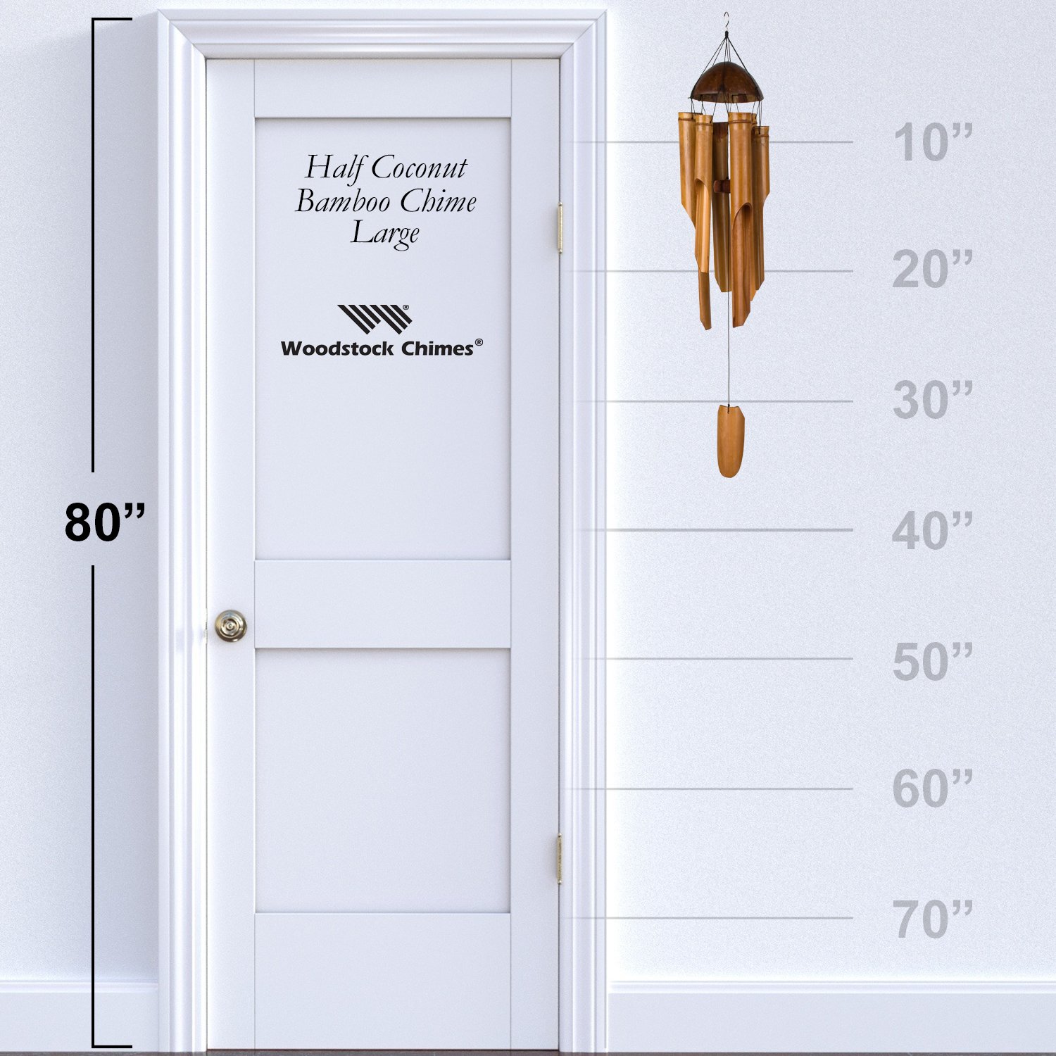 Woodstock Chimes Half Coconut Bamboo Chime - Image 3