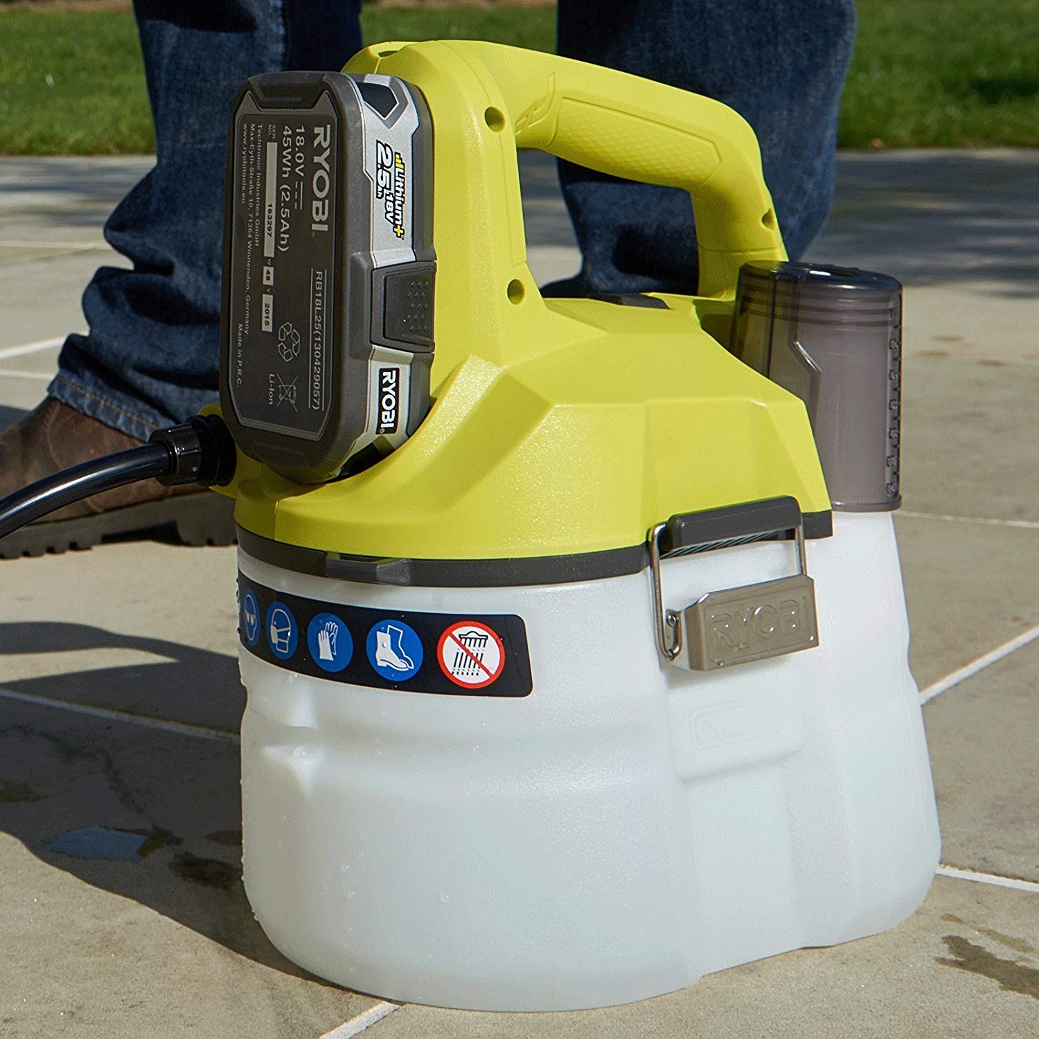 Ryobi OWS1880 One+ Cordless Weed Sprayer - 18V, Hyper Green, Norme - Image 2