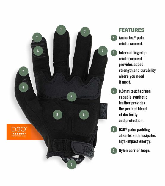 Mechanix Wear - M-Pact Covert Gloves (XX-Large, Black) - Image 3