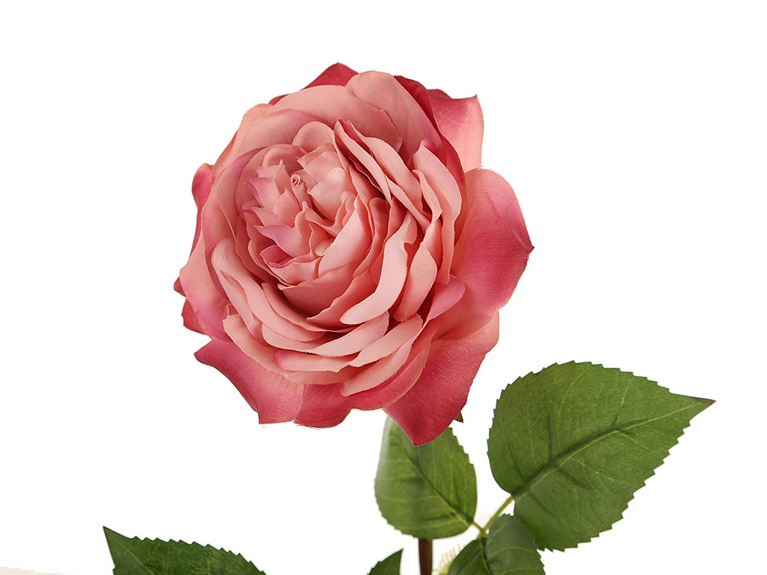 KONG Floral Elegance Artificial 92cm Single Stem Fully Open Dusky Pink Rose Flower - Image 3
