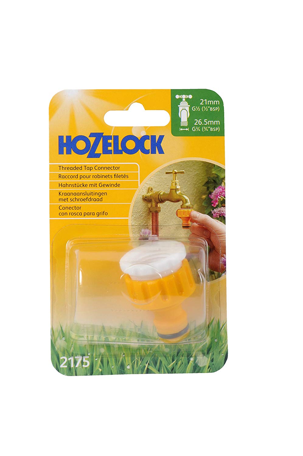 HOZELOCK - Outdoor Tap Connector 21mm - 26,5mm (1/2"- 3/4") : For Threaded Outdoor Taps, Watertight Connector - Image 2