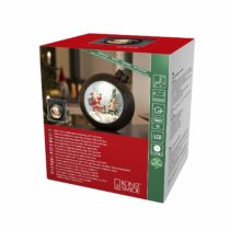 Konstsmide Christmas LED Snow Globe Lantern with Santa Scene, Water Filled / For Indoor Use (IP20) / Battery Operated: 3xAA 1.5V (excl.) / Christmas Lantern 1 Warm White Diodes, 4362-000