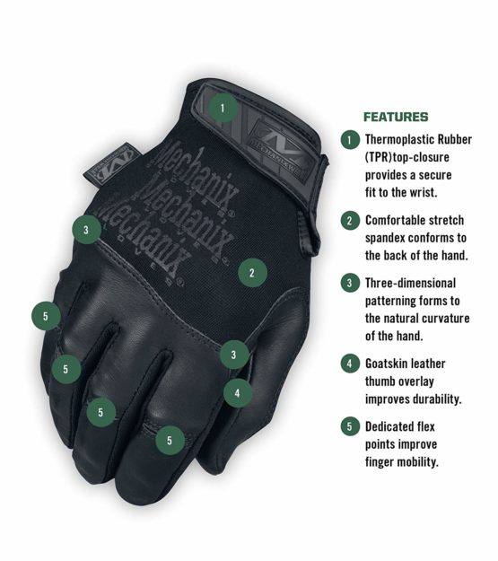 Mechanix Wear Tactical Specialty Element Gloves (X-Large, All Black) - Image 2
