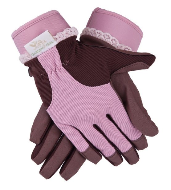 GardenGirl RH11M Classic Gardening Gloves - Pink/Brown