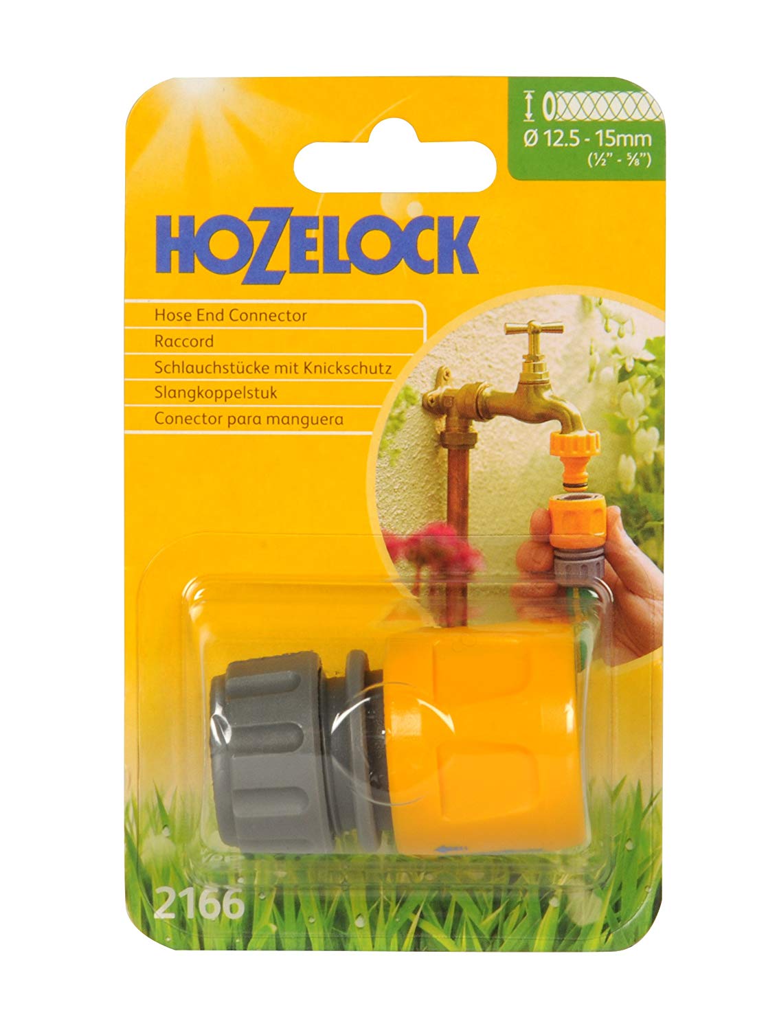 Hozelock 2166P9000 Hose end connector (12.5mm & 15mm), Grey - Image 2