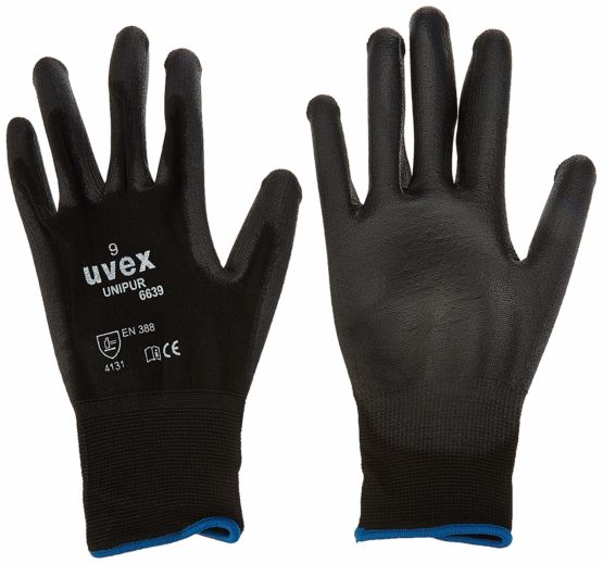 Uvex 60248 9 Unipur 6639 Safety Glove, Size: 9, Black