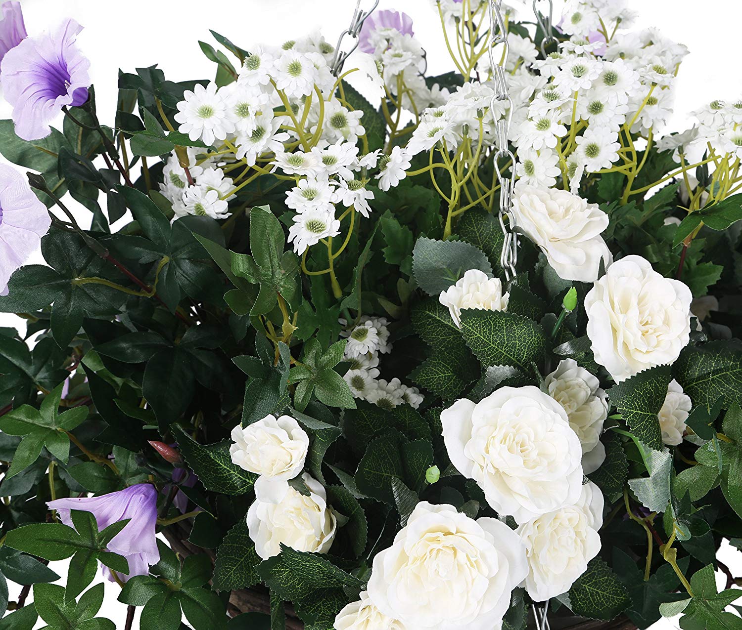 Closer2Nature, Artificial White and Purple Rose - Image 3