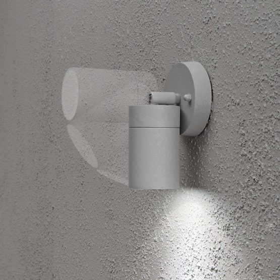 Konstsmide 7598-300 Modena Spot Adjustable Outdoor 1 x 7 W GU10 Max Wall Lamp/Clear Glass Lens/Aluminium / IP44 / Outside Light Grey - Image 2