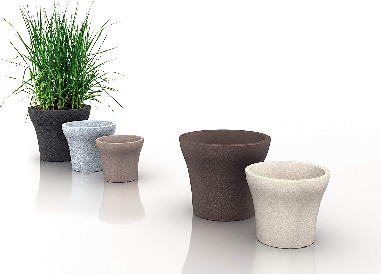 Scheurich No1 Stone Planter Brown Ø 40 cm, height 33 cm - Image 2