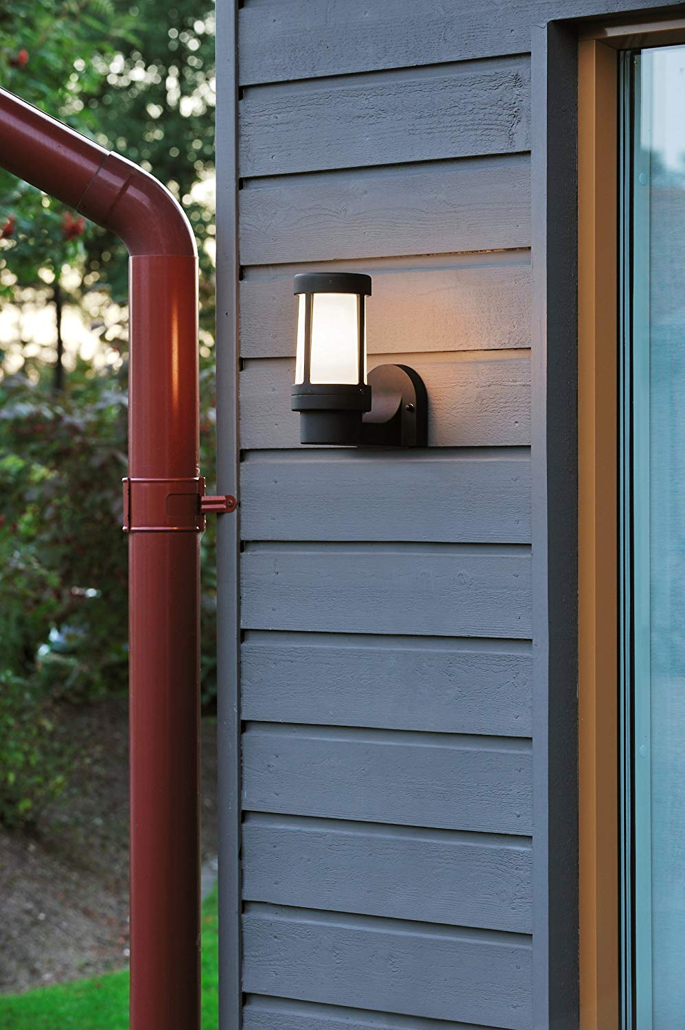 Konstsmide Outdoor Wall Lights/Siena Up Modern Outdoor Wall Ligh /1 x 60 W E27 Max Wall Lamp/Opal-Frosted Acrylic Lens/Aluminium/IP44/Outside - Image 3