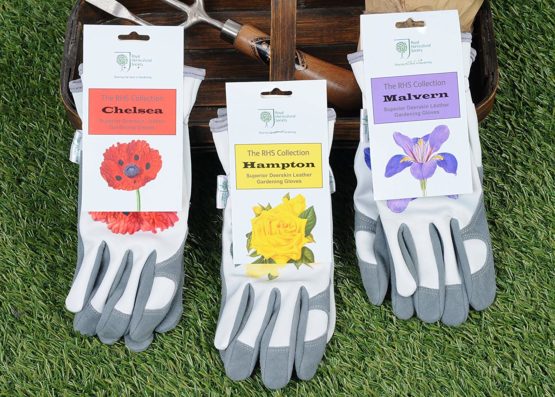 Gold Leaf Chelsea Ladies Deerskin Gardening Gloves, Grey/red, 2 Count (Pack of 1) - Image 3
