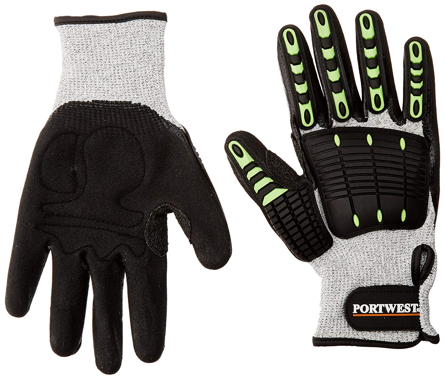 Portwest A722 Durable Anti Impact Cut Resistant Glove Grey/Black, Medium