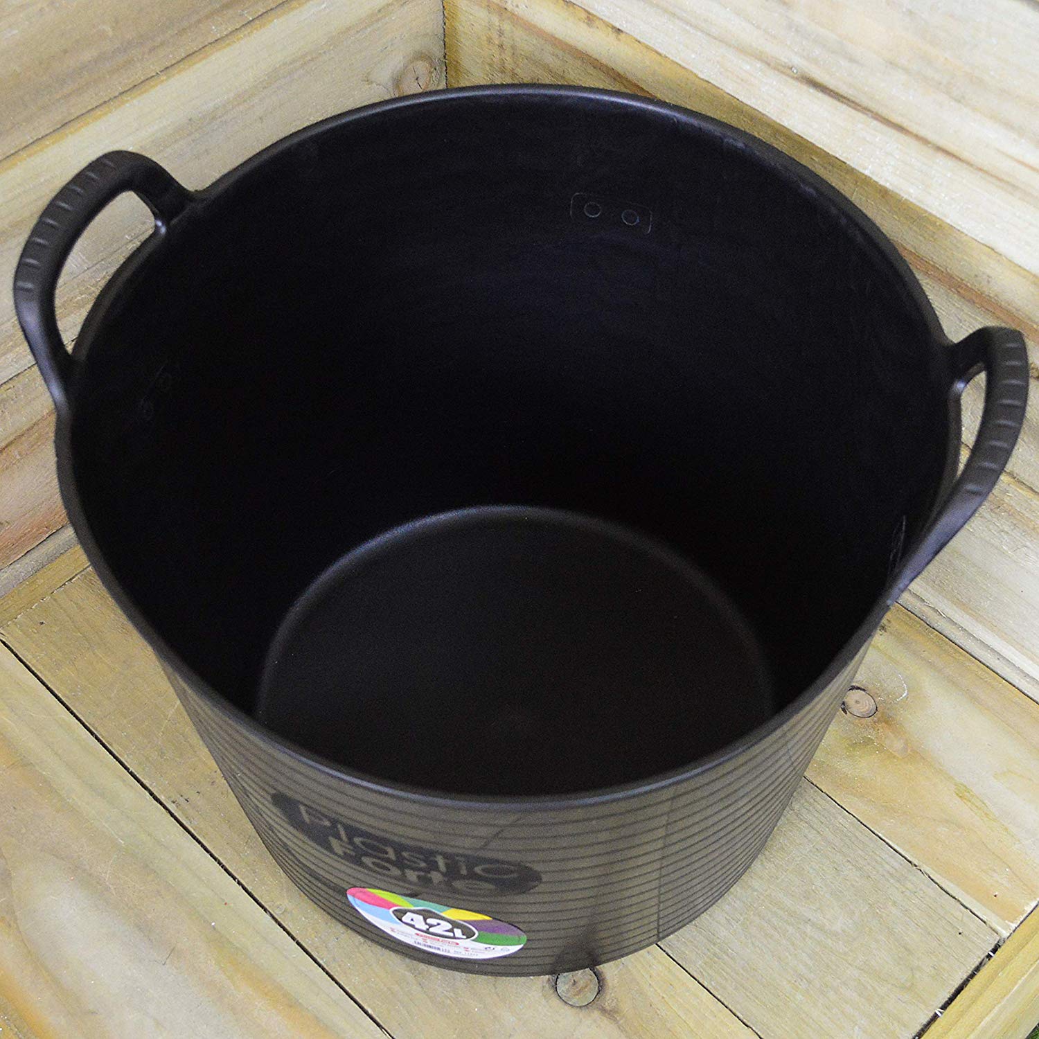 Kingfisher TUBB42 Black 42L Tub, Transparent, 45 x 39 x 48 cm - Image 2