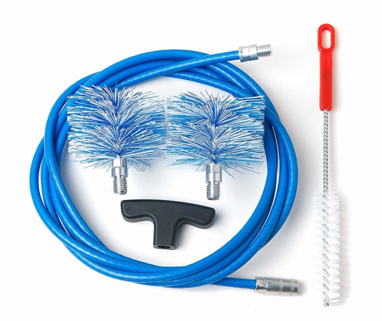 3 METRES + 2 SCOVOLI 80 mm and 100 mm Cleaning Kit Pellet Stove Pipe Chimney with Curve BigaMart