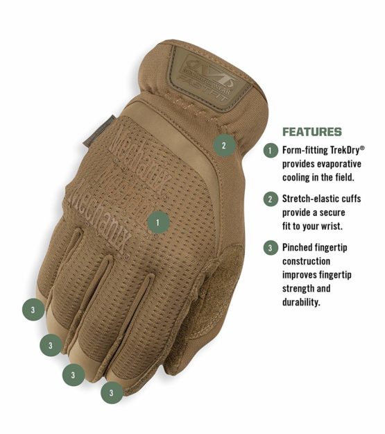 Mechanix Wear - FastFit Coyote Touch Screen Gloves (XX-Large, Brown) - Image 2